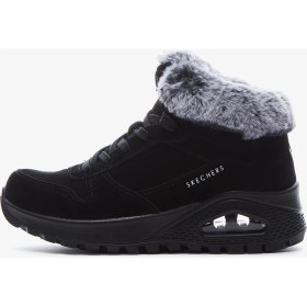 Resim Skechers Uno Rugged Kadın Siyah Kar Botu 167433 Blk Suya Dayanıklı Süet Malzeme ile Konforlu 