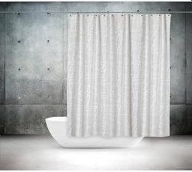 Resim Tropik Home Banyo Perdesi - Tek Kanat Duş Perdesi, Polyester Kumaş Duşakabin Perdesi 180x200 cm Küvet Perdesi Mermer 