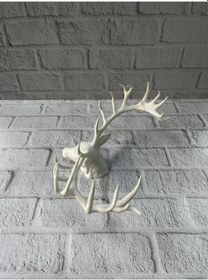 Resim Dekoratif Geyik Başı Heykel 25 Cm Modern Minimal Tasarım 