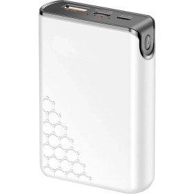 Resim Coverzone Konfulon Mini Powerbank 10000MAH 22.5W ve PD20W Type-C Input ve Output iPhone 11 12 13 14 15 Uyumlu Powerbank Beyaz Renk Güç Bankası A6Q 