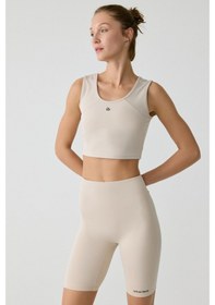 Resim Urban Beat Nayla Kadın Tank Top Sportswear Taş Rengi Büstiyer Taş 