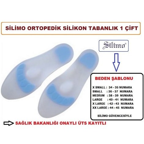 Silimo Silikon Tam Ortopedik Tabanlık Epin Tabanlığı Topuk Dikeni 1 ...