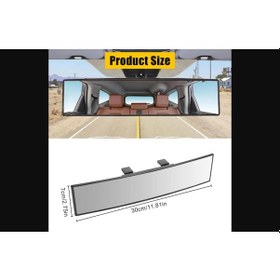 Resim İlave Oto Iç Dikiz Aynası Bombeli Kıskaçlı Geçmeli Model 30cm 