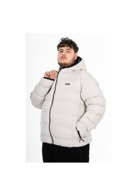 Resim Maraton Sportswear Büyük Beden Erkek Kapşonlu Uzun Kol Basic Taş Rengi Mont 21391-taş Rengi Taş 