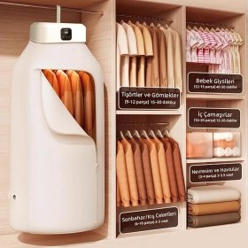 Resim Mio UV100X Yeni Nesil Uv Işıklı Taşınabilir Portatif Askılı Katlanabilir Çamaşır Kurutma Makinesi 