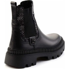 Resim Siyah Hakiki Deri Kadın Bot & Bootie K02719100303 Siyah 