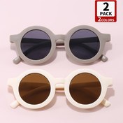 Resim 2 Çift Erkek ve Kadın PC Yuvarlak Kişilik Sevimli Gözlük Moda Dekoratif Gözlük Kedi Yürüyüş Partisi Trend Gözlük Gözlük 