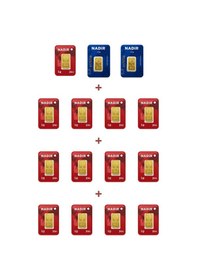 Resim Nadir Gold 24 Ayar 18 Gram Külçe Altın 2 Adet 2,5 Gram Külçe Altın + 13 Adet 1 Gram Külçe Altın 