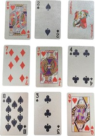 Resim Silver Joker iskambil Kağıdı Plastik Su Geçirmez Oyun Kağıdı Cin884slv 