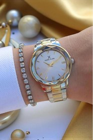 Resim Daniel Klein 2 Yıl Garantili Kesme Camlı Çelik Bilezik Altın/Metalik Orijinal Kadın Kol Saati, Bileklik Hediyeli 