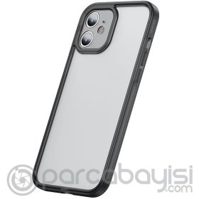 Resim Baseus iPhone 12 6.1 Kamera Lens Koruyuculu Frame Kılıf 