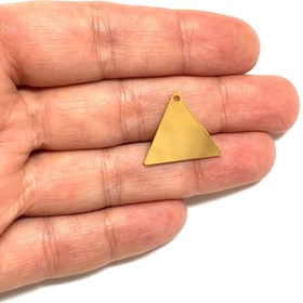 Resim Altın Kaplama 21x18mm Üçgen Plaka 