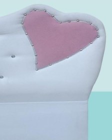 Resim Başlık Dk Tek Kişilik 90'lık Kalplı Model Tay Tüyü Beyaz Kumaş El Yapım 