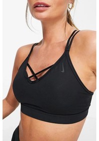 Resim Nike Bra Yoga Indy Strappy Sporcu Sütyeni Siyah Siyah 