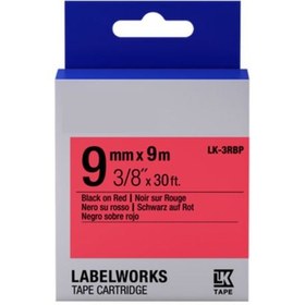 Resim TONERSEPETİ Tonersepeti Epson Pastel LK-3RBP Siyah Kırmızı Muadil Etiket 9mm C53S653001 