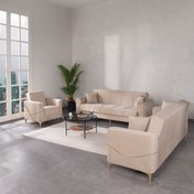 Resim Kilim Mobilya Vogel Koltuk Takımı 3+3+1 Krem 