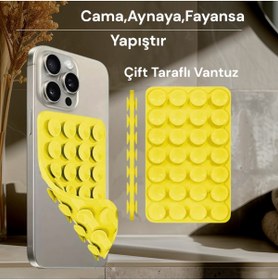 Resim Case collection Slikon Çift Taraflı Vantuz Telefon Tutucu Vakum,Cama Yapışan Çift Taraflı 