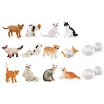 Resim Mini 6'lı Kedi Hayvan Seti 