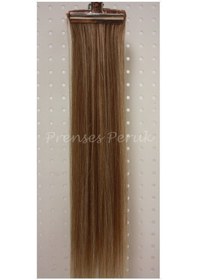 Resim Doğal Saç Çıt Çıt Takımı Kumral Platin Işıltılı 