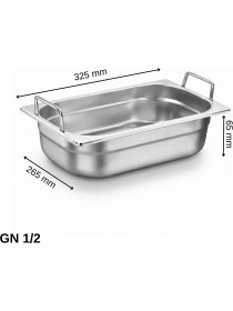 Resim Üret Çelik Üret Saplı Gastronom Küvet Gn 1/2 65 mm 4 Lt 