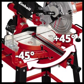 Resim Einhell Pistonlu Gönye Testere TC-SM 2531/2 U (1900 W, max. 70 mm x 310 mm kesme derinliği/genişliği, Ø 254 mm testere bıçağı, alt şasi, eğilebilir testere başı, çekme fonksiyonu, lazer) - 4300805 