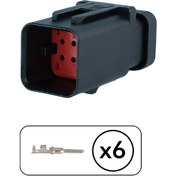 Resim TE Connectivity Dişi Konnektör 6 Pin Kablosuz 