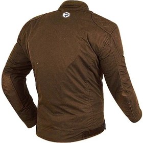 Resim Motoanl Motosiklet Montu 4 Mevsim Pamuklu Balmumu Yumuşak Dokulu Suya Dayanıklı Kumaş Motor Mont Brown 