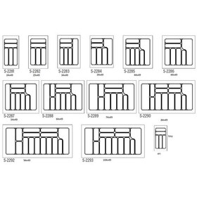 Resim Starax Çekmece İçi Kaşıklık Antrasit En 49 CM Derinlik 49 CM 