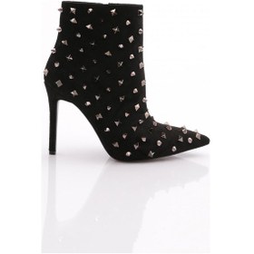 Resim Dgn 1123 Kadin Diken Taşli Topuklu Bot 1123-2125-R1680 Siyah 