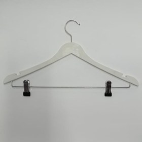 Resim 8 Adet Mandallı Etek pantolon Askısı 43 Cm 1.sınıf Kalite, Lüx (Beyaz) 