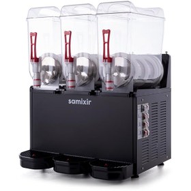 Resim Slush Triple, Granita, Milkshake Dispenseri, 12+12+12 Lt. - Siyah - Samixir 