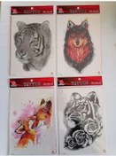 Resim Büyük Boy 4 Adet Birden Yapıştırma Geçici Dövme Model 10 