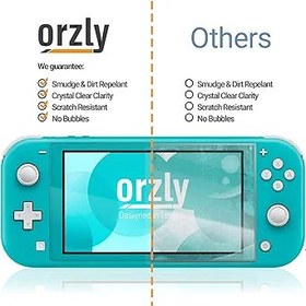 Resim Orzly Nintendo Switch Lite 2019 Modeli için Ekran Koruyucu [4 Paket] Temperli Cam Ekran Koruyucuları. Kabarcıksız Kolay Kurulum Çizilmez Sürüm 