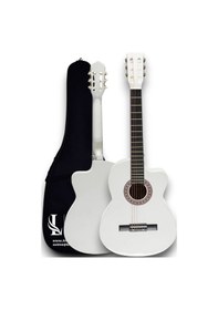 Resim Cg-3901wh Klasik Gitar 4/4 Sap Ayarlı Kesik Kasa Full Set 