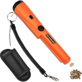 Resim Metal Bulucu-Dedektörü 360° Hassas Tarama LED El Fener Taşınabilir Kılıflı Profesyonel + Pil Hediye 