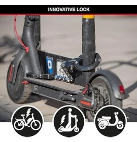 Resim Lidyahan Store Lock Kelepçe Kilidi - Bisiklet Kilidi [9 Bağlantı - 55 Cm] [sertifikalı] 8290EURDPRO - Scooter Scooter, Bisiklet, Bebek Arabası, Siyah, Yüksek Teknoloji Ürünü Abs Kaplamalı Için Ideal 