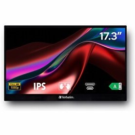 Resim Verbatim PMT-17 Taşınabilir 17.3'' Full HD 1080p IPS 6MS Dokunmatik Monitör 