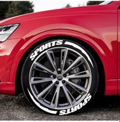 Resim 8 Adet Araba Lastik Tekerlek Çıkartmalar Araba Tuning Evrensel 3d Kalıcı Pvc Lastik Katıldı Ww 4sets 1 Piece Set 