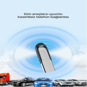 Resim Concord BT-14 Araç Teyp Bluetooth Çevirici Usb Dönüştürücü USB‑AUX Araç İçi Alıcı 