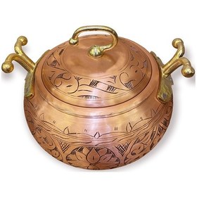 Resim İşlemeli Bakır Karpuz Güveç No:1 Bakır - Siyah 