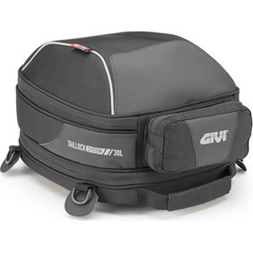 Resim Givi Black Taillock Easy Eyer 30LT Çanta + Givi Tanklocklu Eyer Aparatı Taban – Evrensel Uyum 