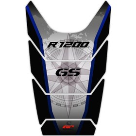 Resim GP Kompozit BMW R 1200 GS 2008-2012 Uyumlu Tank Pad Siyah-Mavi 