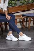 Resim Jump 26821 Kadın Beyaz Gri Sneaker Anatomik Günlük Spor Ayakkabı 36/40 -1 