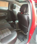 Resim AKINCI Chevrolet Cruze Uyumlu Arka Sırt 2+1 Arka Sırt Kolcaklı Model Siyah Taytüyü Deri Karışımı Kırmızı Ip 