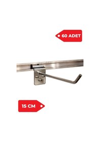 Resim Kanallı Pano Kancası 15 Cm Raf Askısı Raf Kancası Mağaza Düzenleme 60 Adet 