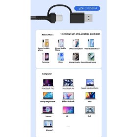 Resim MT84 8in1 Multi Girişli CF Kart Okuyucu Mac iPhone 15 16 Uyumlu OTG Telefon Type-C 5Gbps Veri Aktarımı 