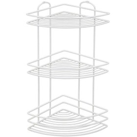 Resim Teknotel Üç Katlı Banyo Duş Köşe Rafı Beyaz Bk023 Beyaz 