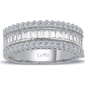 Resim Lova 1,14 Karat Baget Pırlanta Yarımtur Yüzük - 1010373 