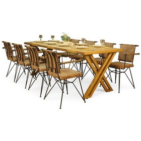 Resim Neiwel Ken Doğal Ahşap Yemek Masası-120-260 Açık Ceviz 