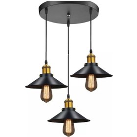 Resim Mylights Retro Üçlü Sarkıt Avize Metal Sarkıt 